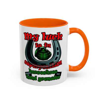 my luck - Accent Mug (white)