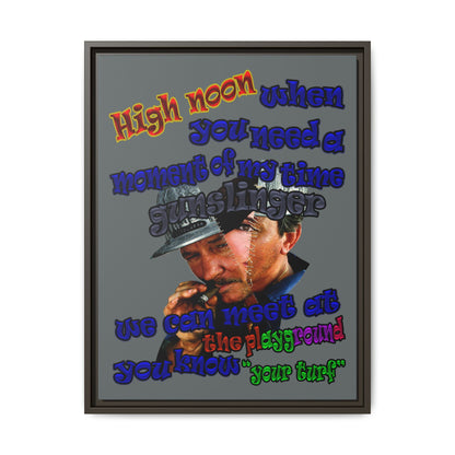 high noon - framed canvas art (dark grey)