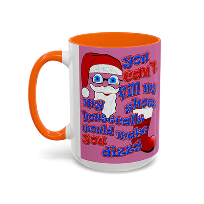 santa's shoes - Accent Mug (light pink)