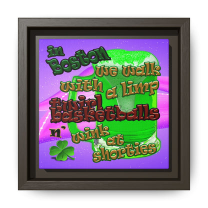 celtics logo - framed canvas art (purple-pink wave)