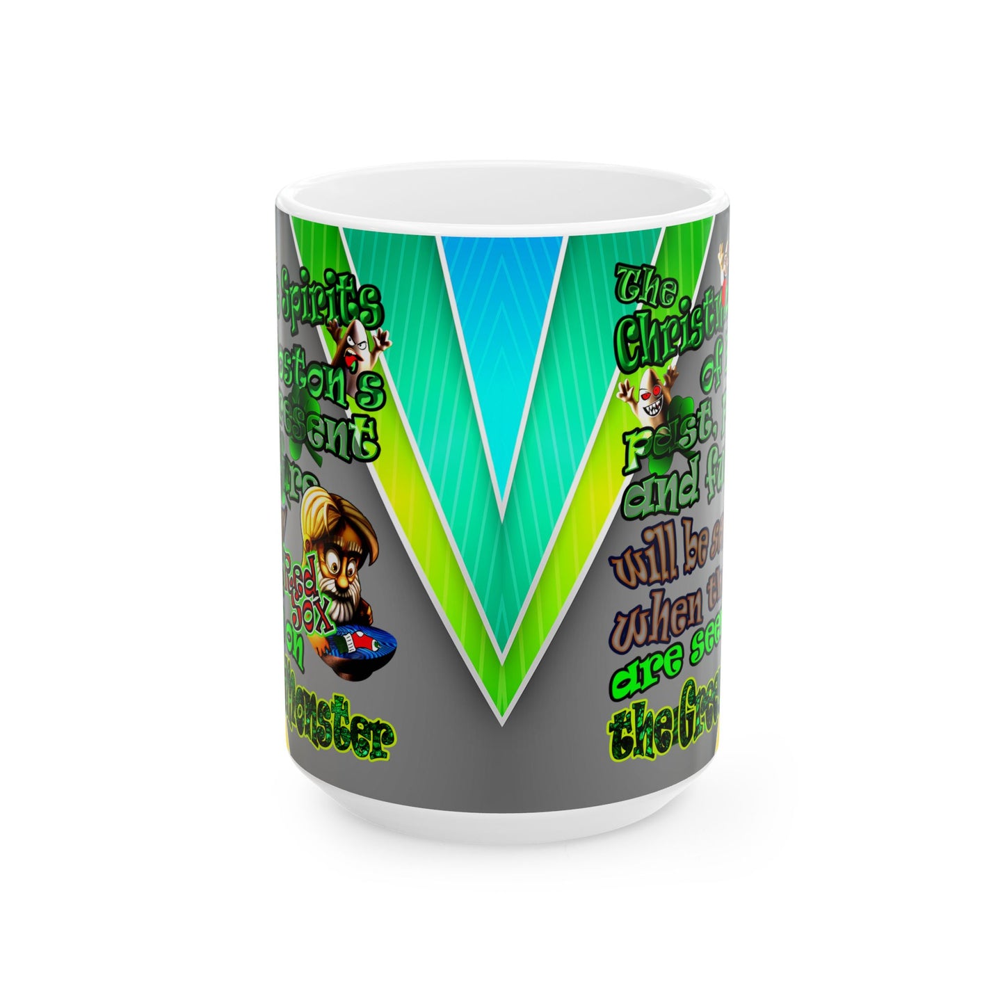 christmas spirits of boston - White Mug (rainbow split)
