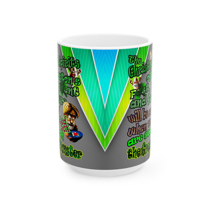 christmas spirits of boston - White Mug (rainbow split)