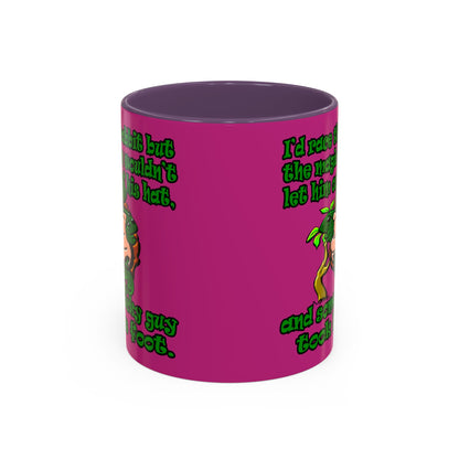 turtle race - Accent Mug (pink)