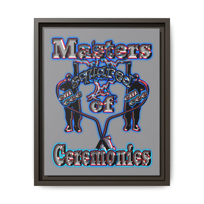 em cee squared - framed canvas art (grey)