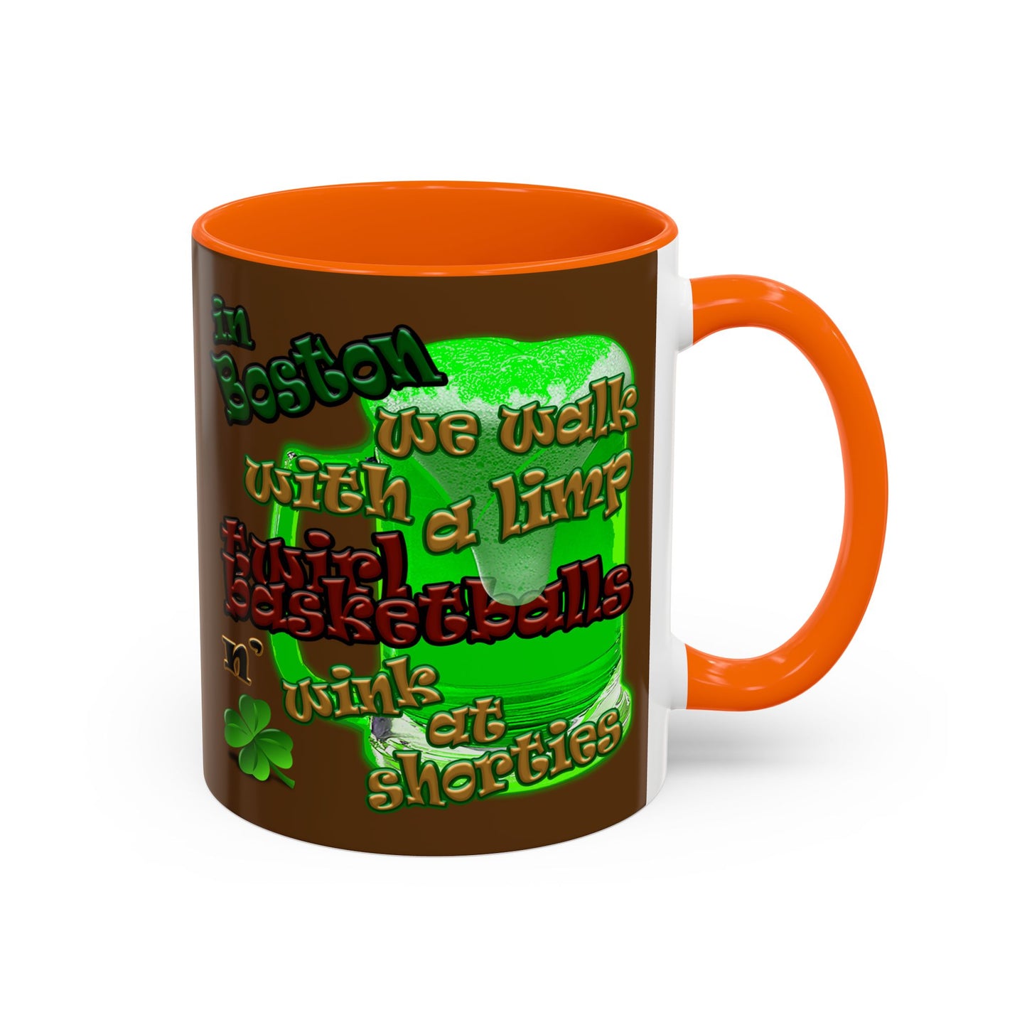 celtics logo - Accent Mug (brown)