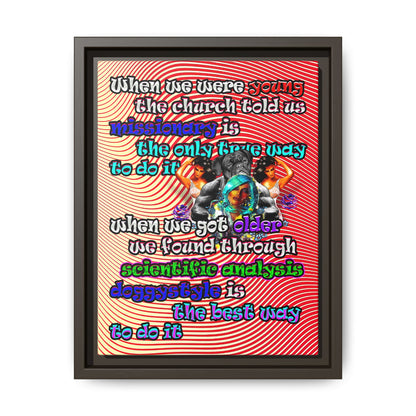 doggystyle - framed canvas art (yellow-orange wave)