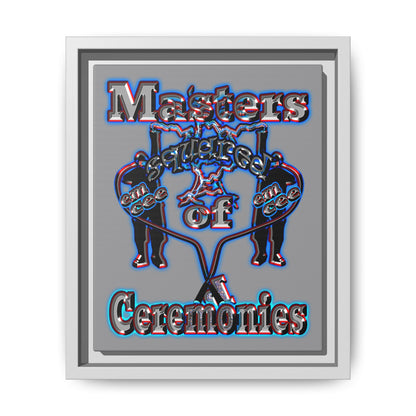 em cee squared - framed canvas art (grey)