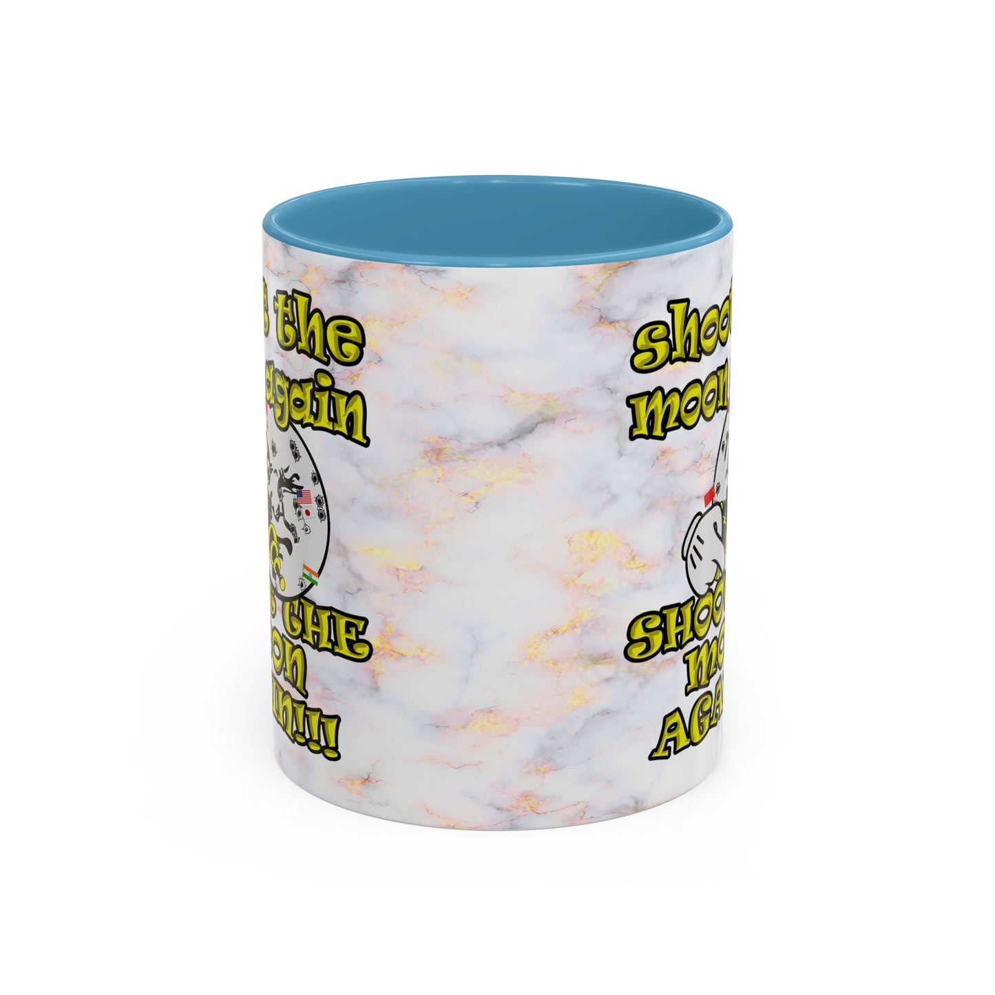 shoot the moon again - Accent Mug (white marble)