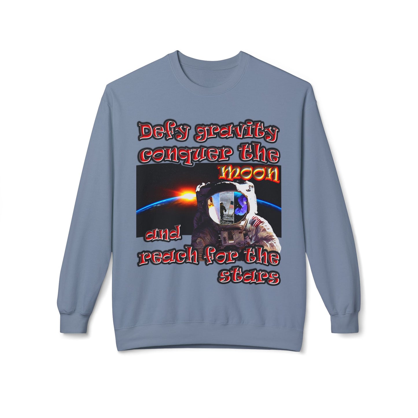 defy conquer reach - Unisex Midweight Softstyle Fleece Crewneck Sweatshirt
