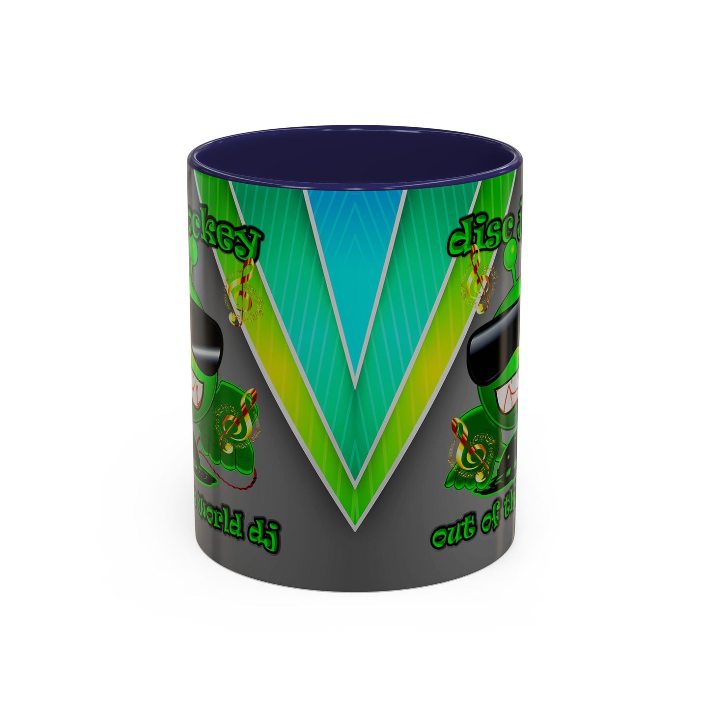 disc jockey - Accent Mug (rainbow split)
