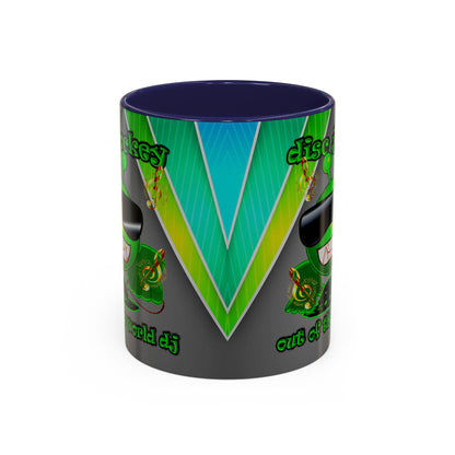 disc jockey - Accent Mug (rainbow split)