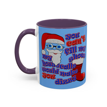 santa's shoes - Accent Mug (light blue)