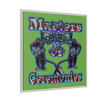 em cee squared - framed canvas art (green)