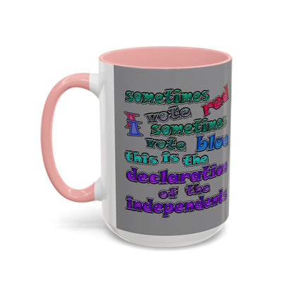 declaration of the independents - Accent Mug (grey)