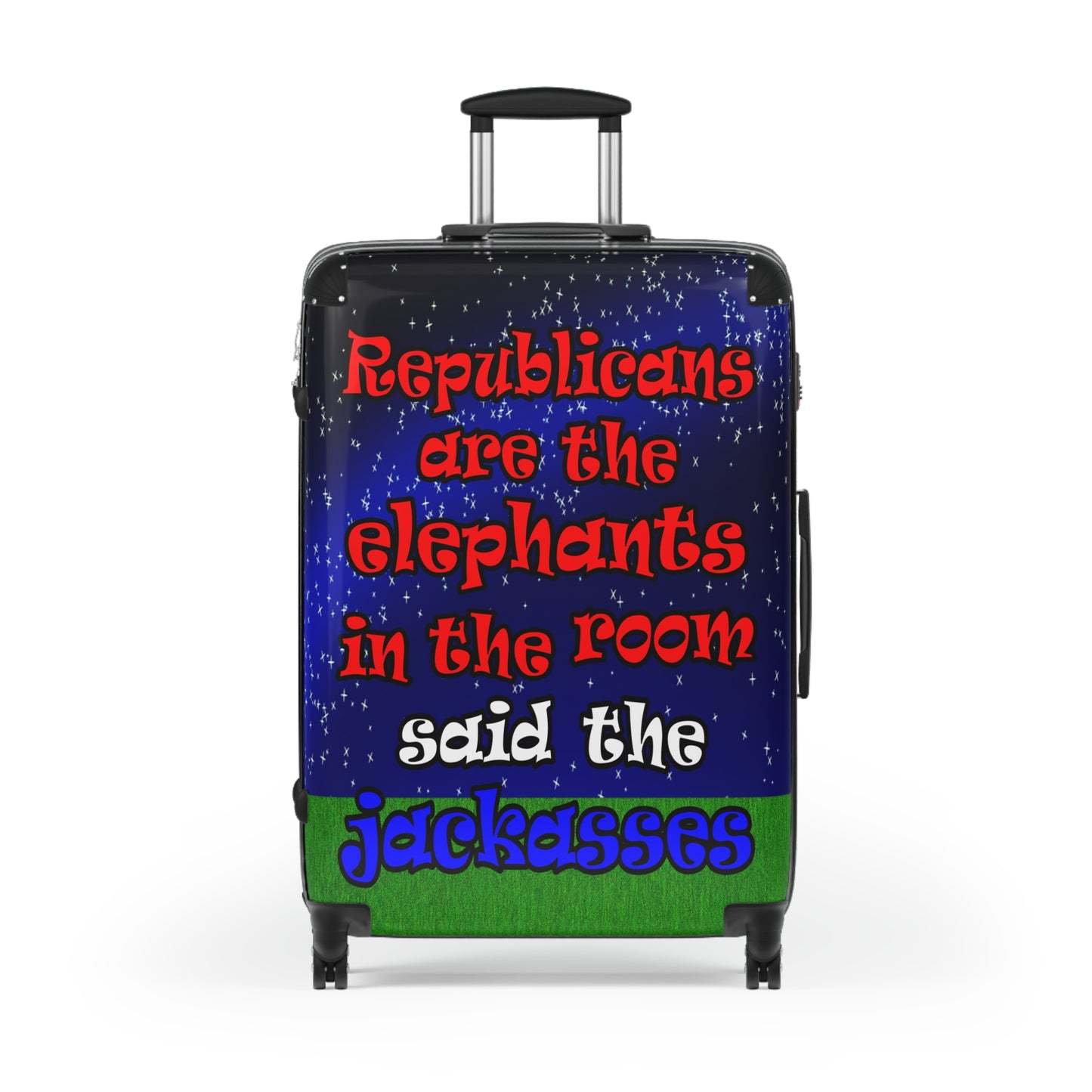 donkeys and elephants - Suitcase ('snoops' background)