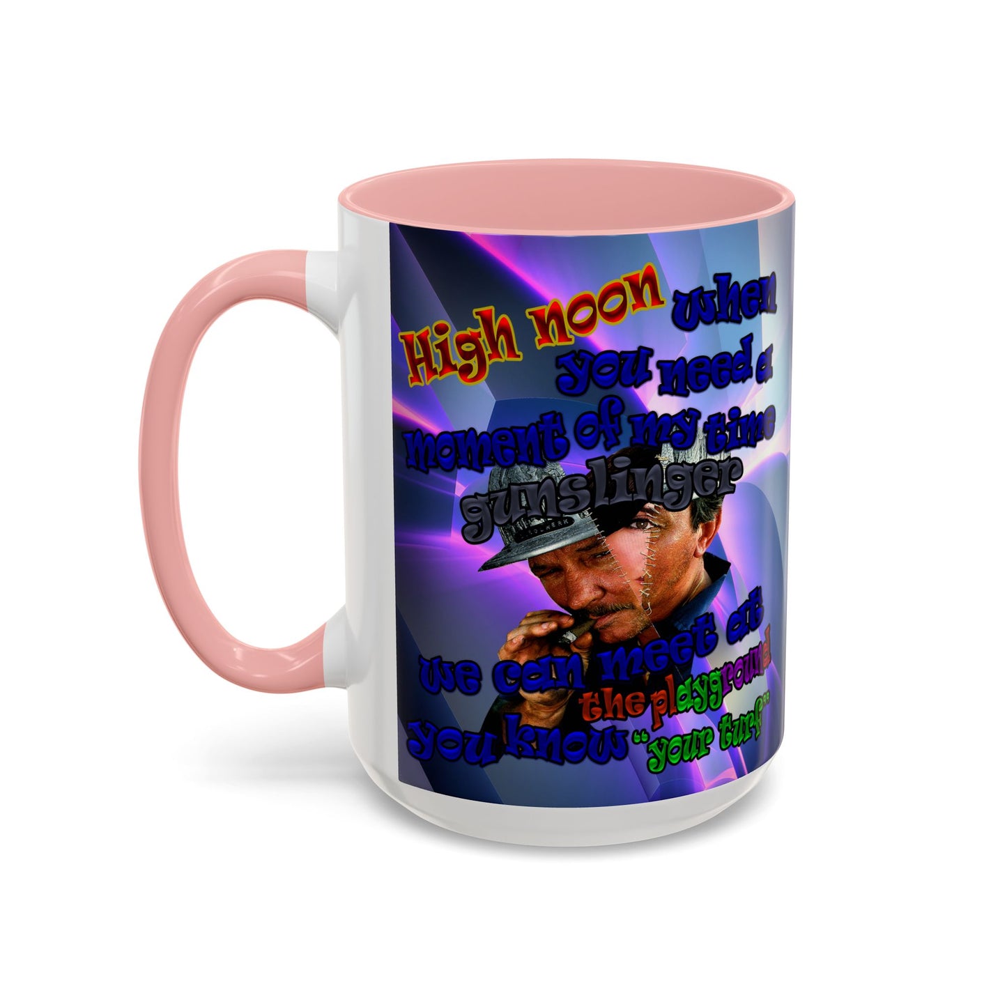 high noon - Accent Mug (grey-pink wave)