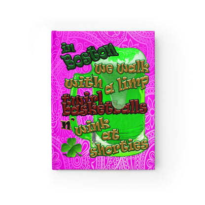 celtics logo - journal-lined (pink swirl)