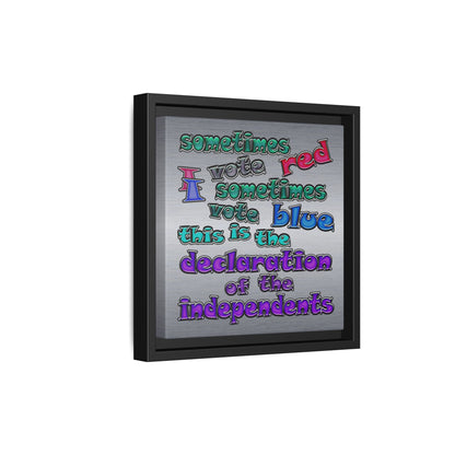 declaration of the independents - framed canvas art (brushed nickel)