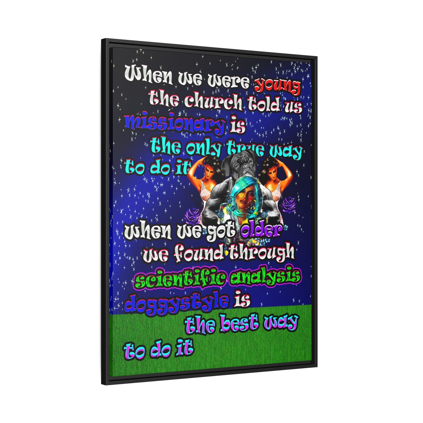 doggystyle - framed canvas art ('snoops' background)