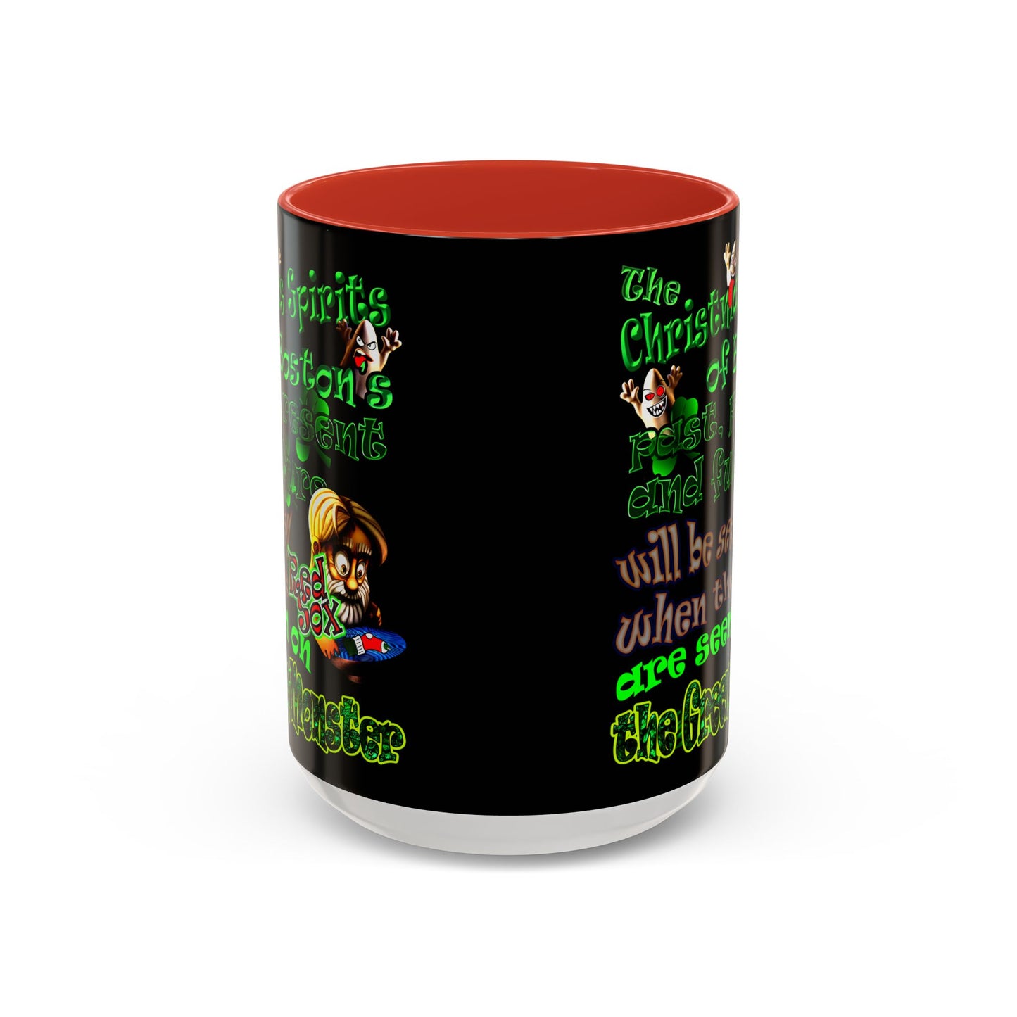 christmas spirits of boston - Accent Mug (black)