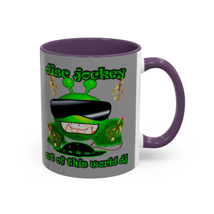 disc jockey - Accent Mug (grey)