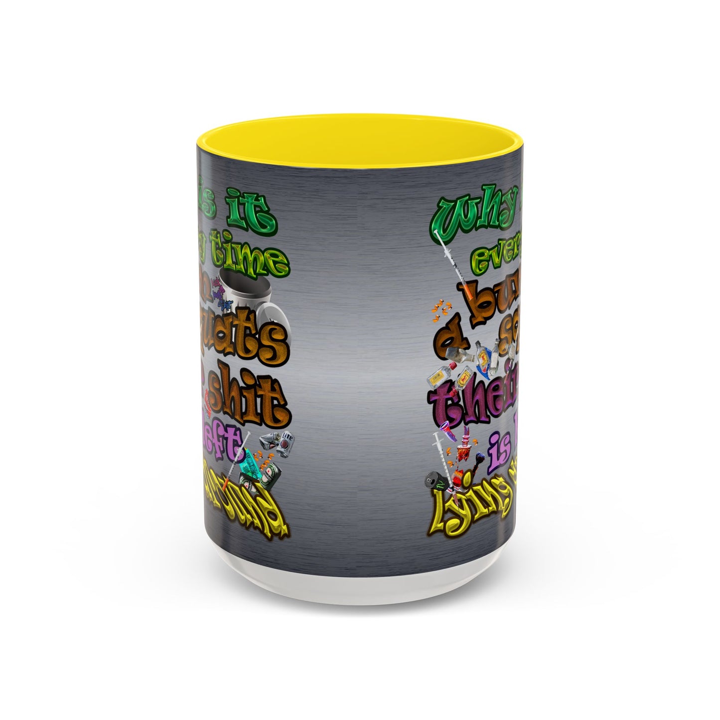 the bum's shit - Accent Mug (brushed nickel)