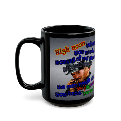 high noon - Black Mug (brushed nickel)