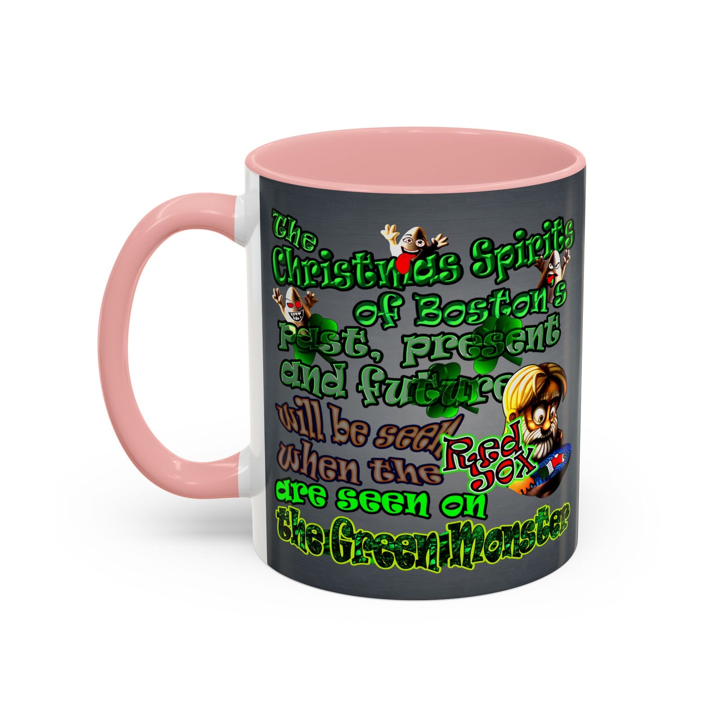 christmas spirits of boston - Accent Mug (grey-light grey)