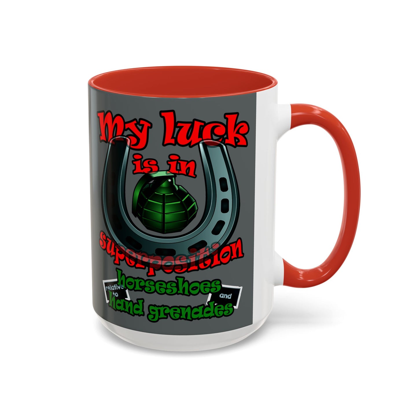 my luck - Accent Mug (dark grey)