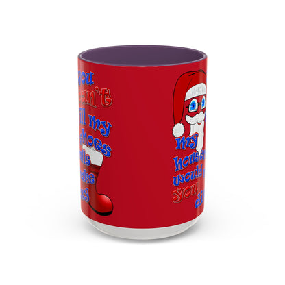 santa's shoes - Accent Mug (dark red)