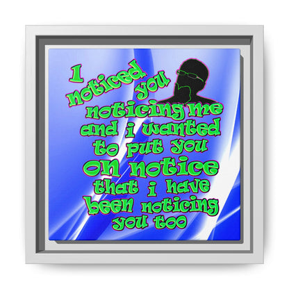 noticed you noticing - framed canvas art (blue-white wave)