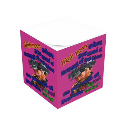 high noon - note cube (pink)