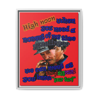 high noon - framed canvas art (red)