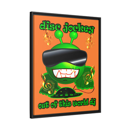 disc jockey - framed canvas art (crusta)