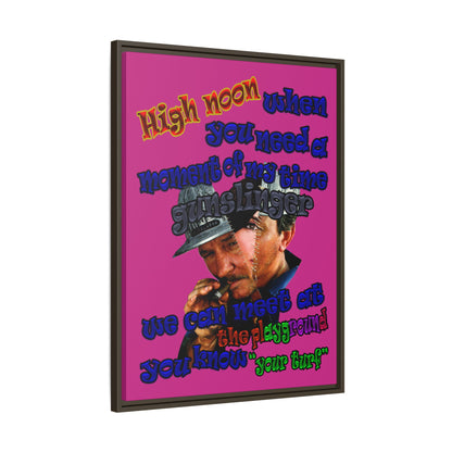 high noon - framed canvas art (pink)