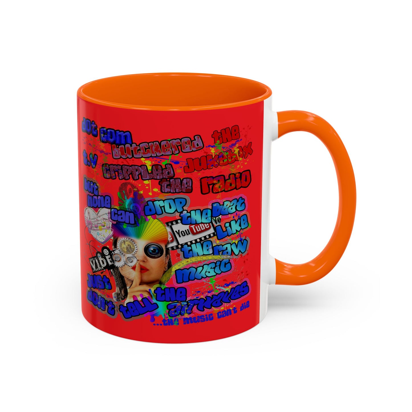 drop the beat - Accent Mug (yellow)