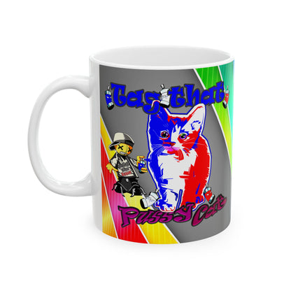 tag that - White Mug (rainbow split)