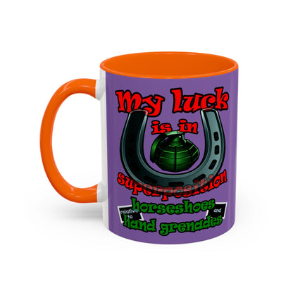 my luck - Accent Mug (light purple)