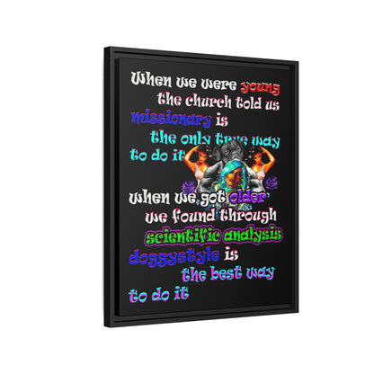 doggystyle - framed canvas art (black)