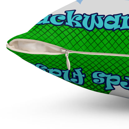 shoot for the stars - Spun Polyester Square Pillow - (logo green)