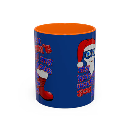 santa's shoes - Accent Mug (dark blue)