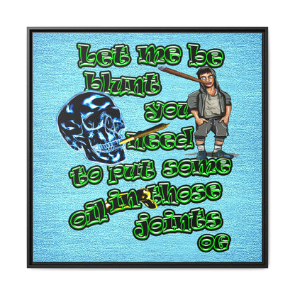 og - framed canvas art (faded blue)