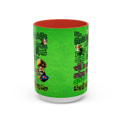 christmas spirits of boston - Accent Mug (green turf)