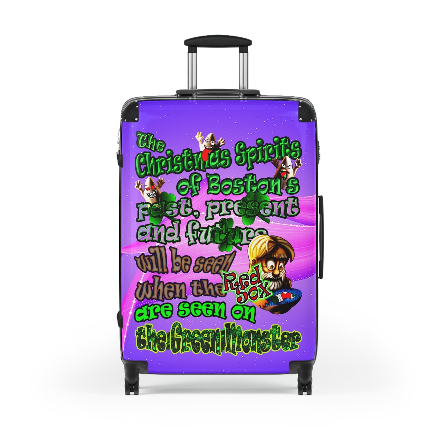 christmas spirits of boston - Suitcase (purple-pink wave)