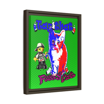 tag that - framed canvas art (logo green)