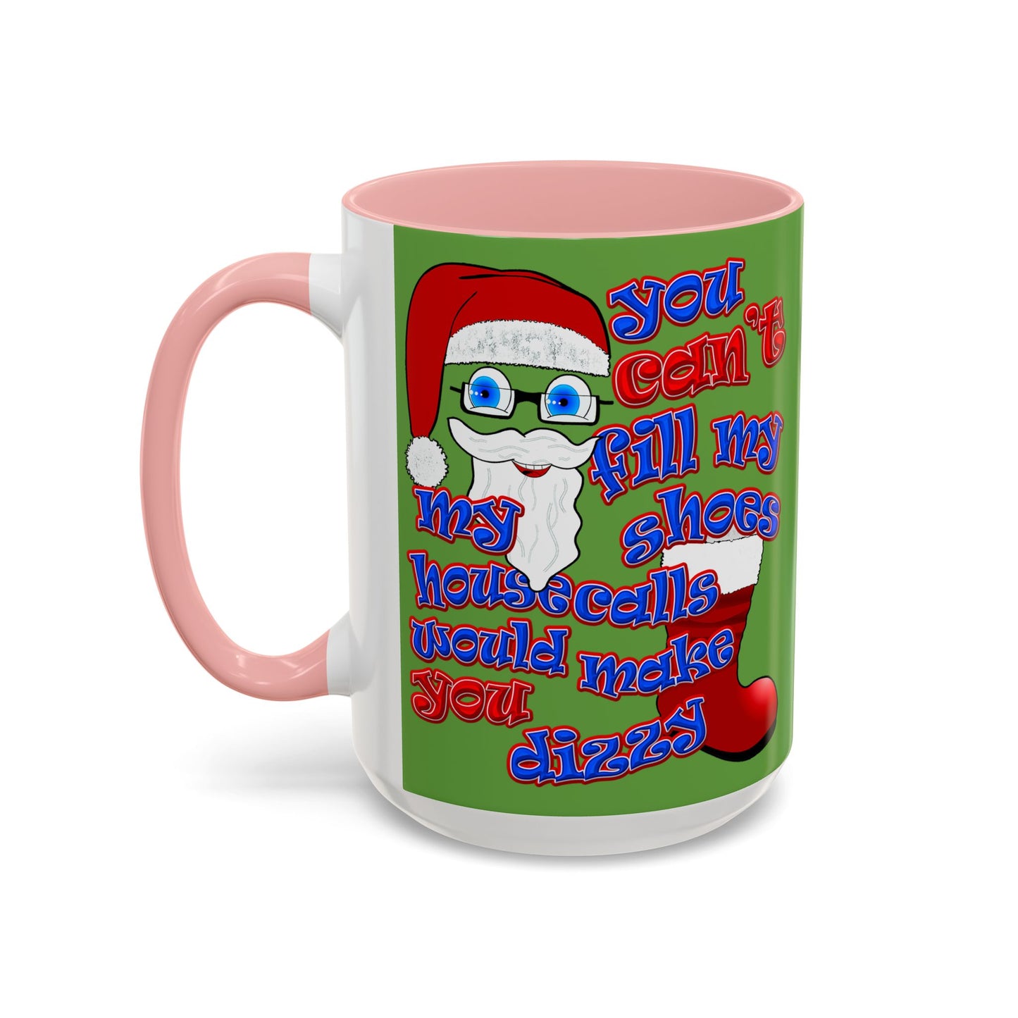 santa's shoes - Accent Mug (green)