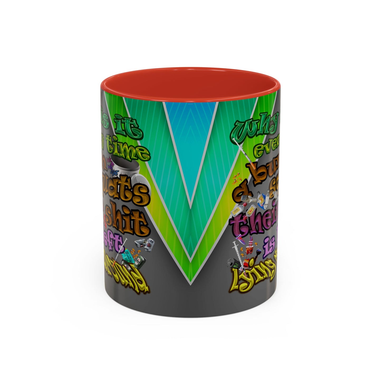 the bum's shit - Accent Mug (rainbow split)
