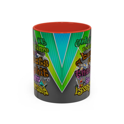 the bum's shit - Accent Mug (rainbow split)