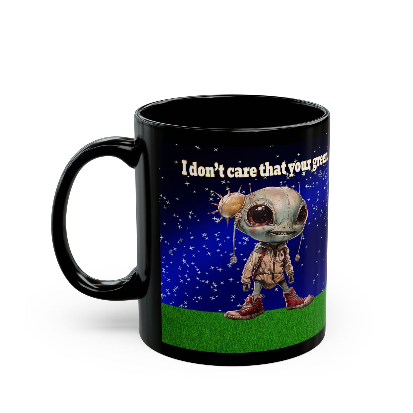 I don't care that your grey - Black Mug ('snoops' background)