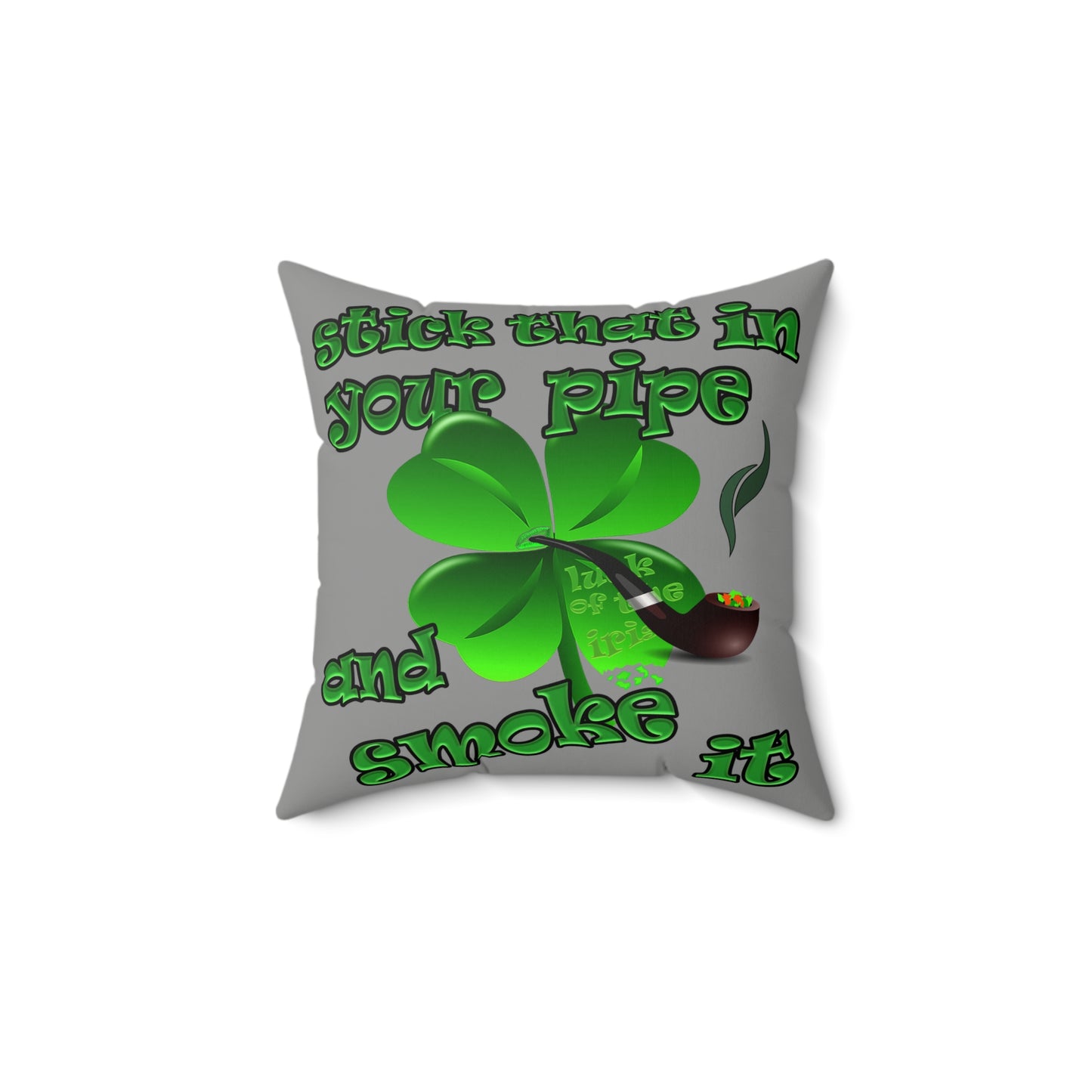celtics logo - Faux Suede Square Pillow - (grey)